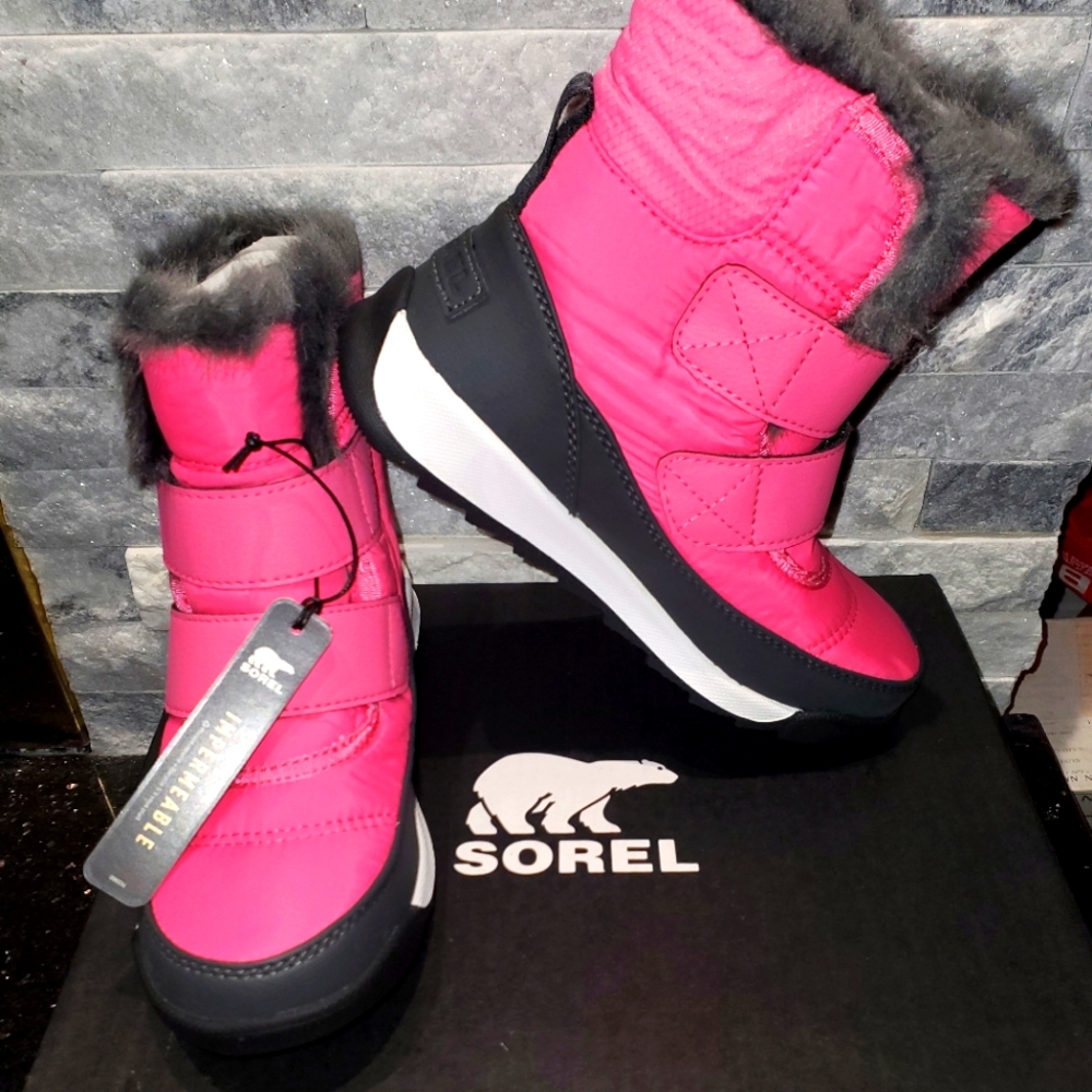 Brand new Sorel kids Whitney II strap boots- brand new with tags and box